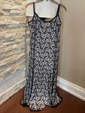 Designer lace evening gown